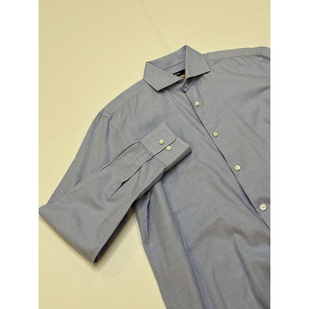 Men's Hugo Boss Sharp Fit Light Blue Long Sleeve Button Up Shirt Cotton L